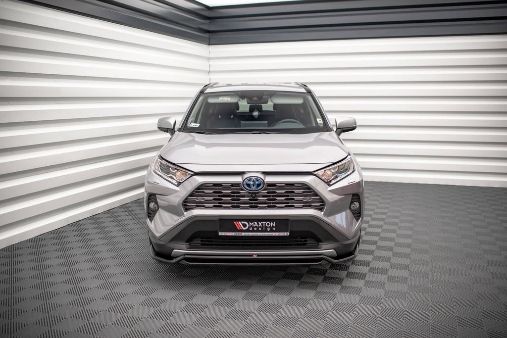 Maxton Design Street+ Spoilerlippe Front Ansatz passend für Toyota RAV4 Mk5 schwarz Hochglanz