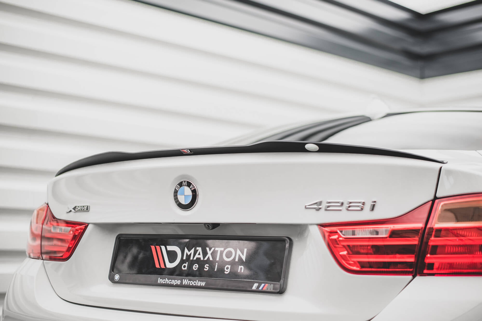 Maxton Design Spoiler CAP passend für BMW 4er F32 schwarz Hochglanz