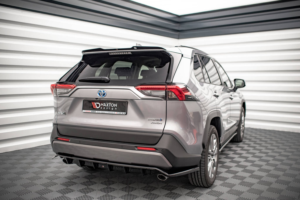 Maxton Design Spoiler CAP passend für Toyota RAV4 Mk5 schwarz Hochglanz