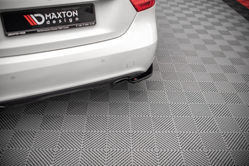 Maxton Design Heck Ansatz Flaps Diffusor V.2 passend für Mercedes-Benz A W176 schwarz Hochglanz
