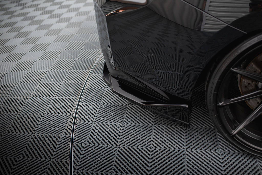 Maxton Design Heck Ansatz Flaps Diffusor V.4 passend für (Für heckansatz v.1) BMW M2 G87 schwarz Hochglanz