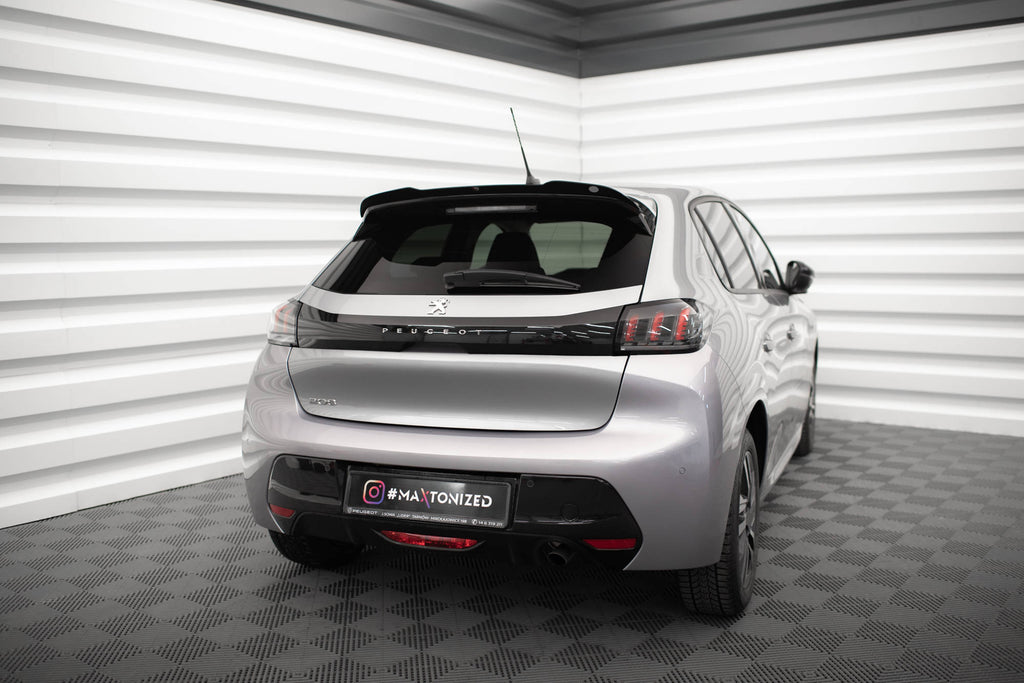 Maxton Design Spoiler CAP V.2 passend für Peugeot 208 Mk2 schwarz Hochglanz