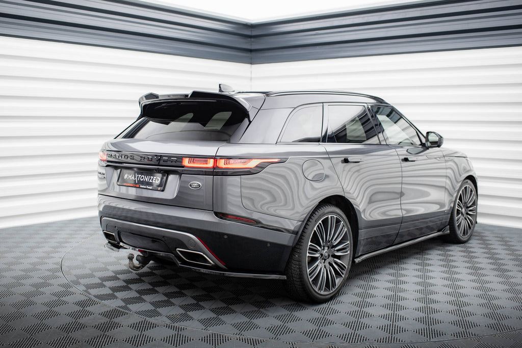 Maxton Design Street+ Mittlerer Diffusor RACE passend für V.1 Land Rover Range Rover Velar R-Dynamic Mk1 schwarz Hochglanz