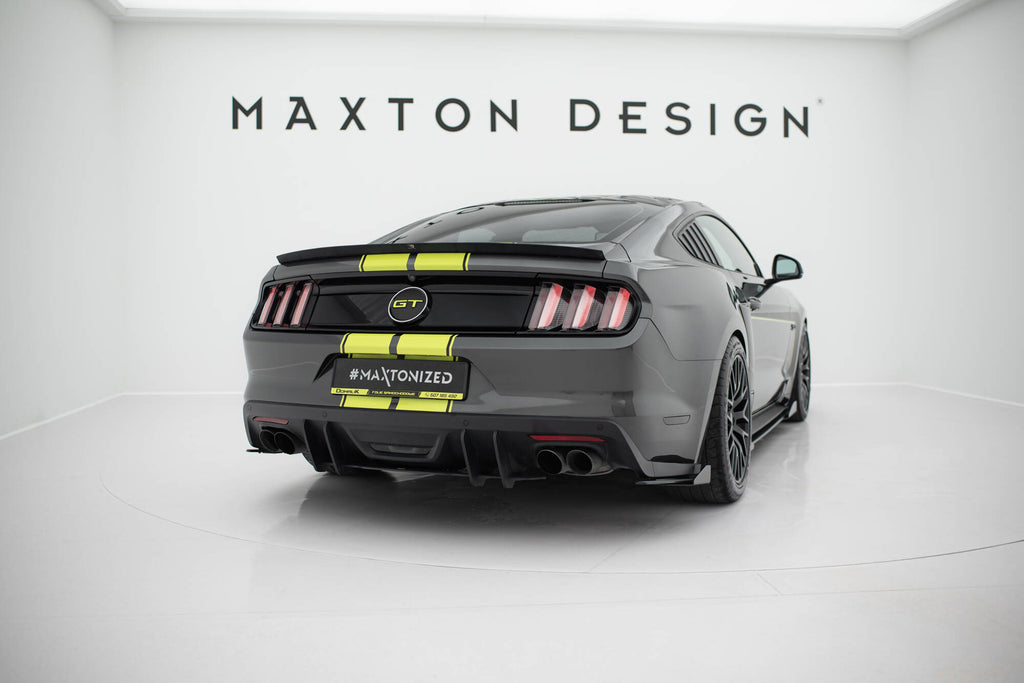 Maxton Design Spoiler CAP passend für Ford Mustang / Mustang GT Mk6 schwarz Hochglanz