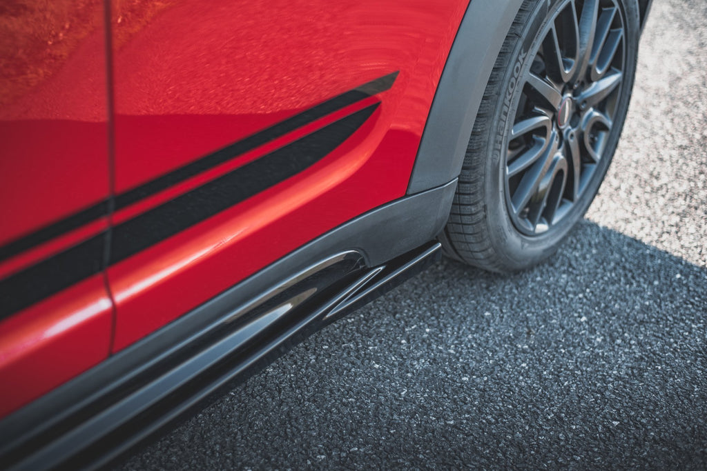 Maxton Design Street+ Seitenschweller Leisten passend für Mini Countryman Mk2 F60 JCW schwarz Hochglanz