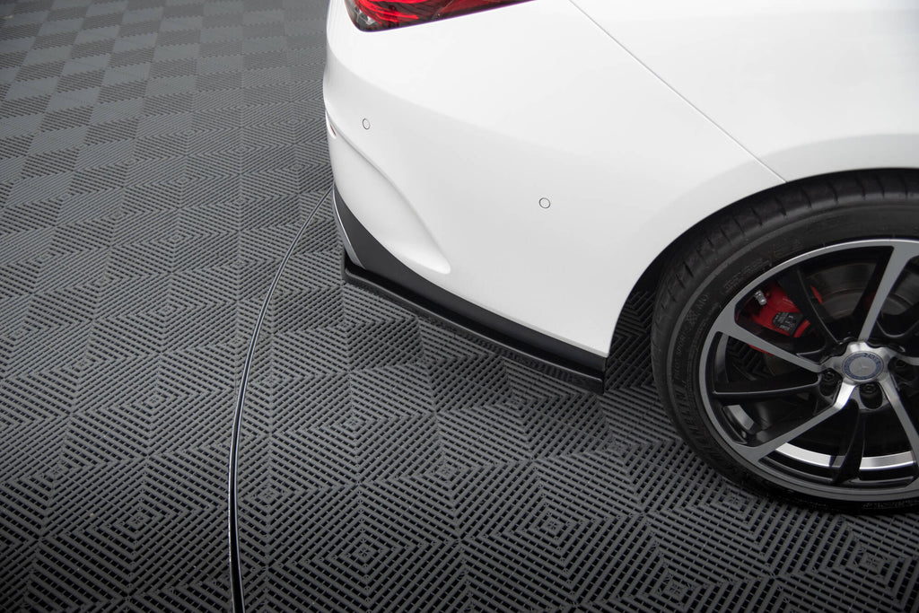 Maxton Design Heck Ansatz Flaps Diffusor passend für Mercedes-Benz CLA AMG-Line X118 schwarz Hochglanz