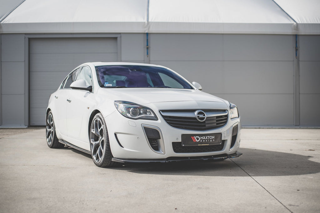 Maxton Design Street+ Spoilerlippe Front Ansatz V.1 passend für Opel Insignia Mk. 1 OPC Facelift schwarz Hochglanz