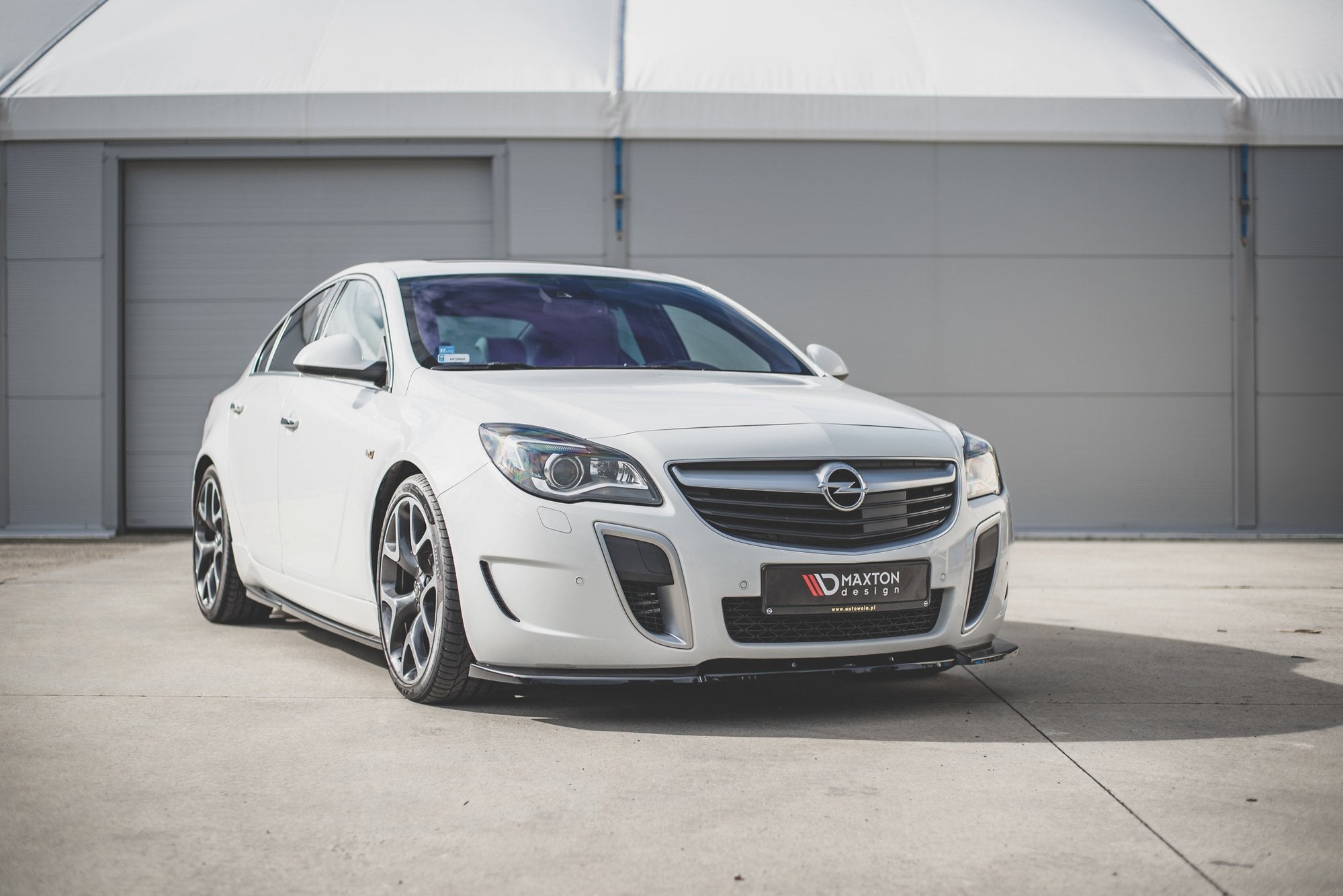 Maxton Design Street+ Spoilerlippe Front Ansatz V.1 passend für Opel Insignia Mk. 1 OPC Facelift schwarz Hochglanz