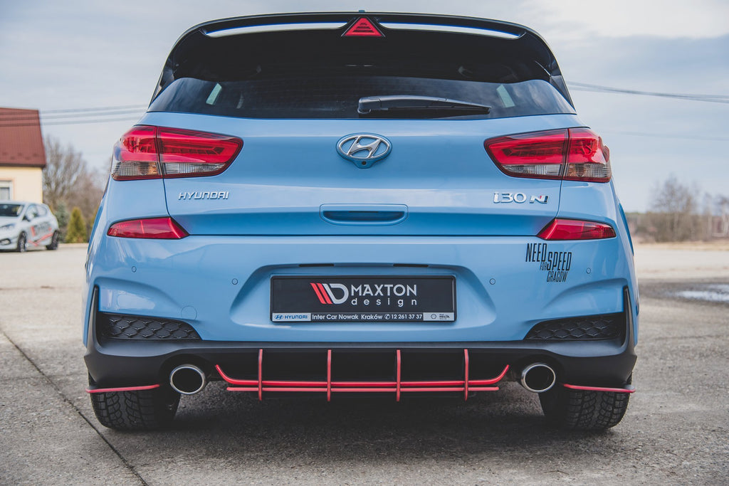 Maxton Design Robuste Racing Heckschürze V.1 passend für Hyundai I30 N Mk3 Hatchback