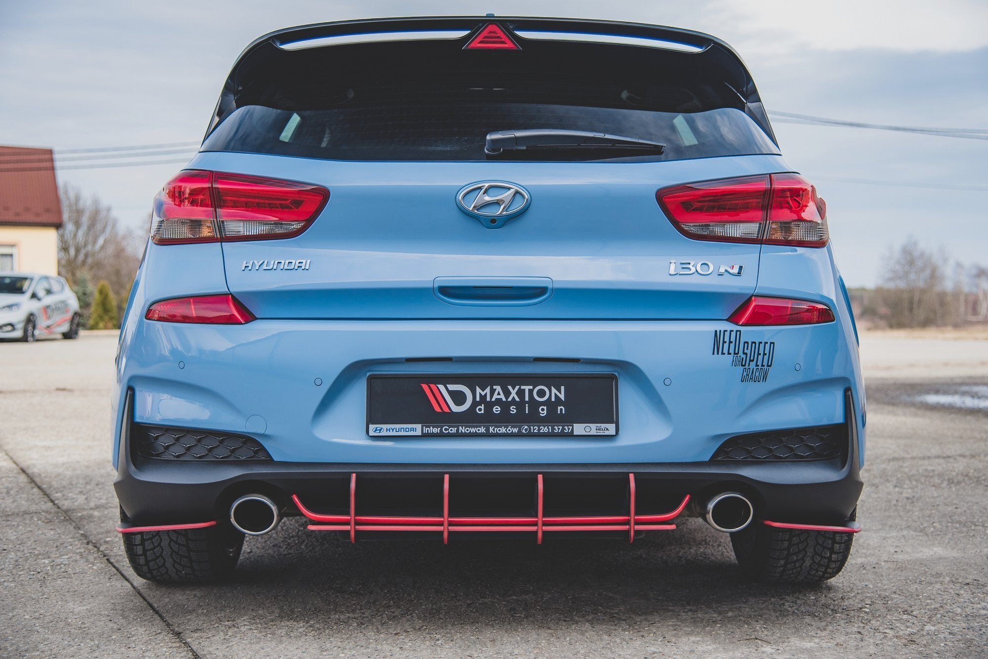 Maxton Design Robuste Racing Heckschürze V.1 passend für Hyundai I30 N Mk3 Hatchback