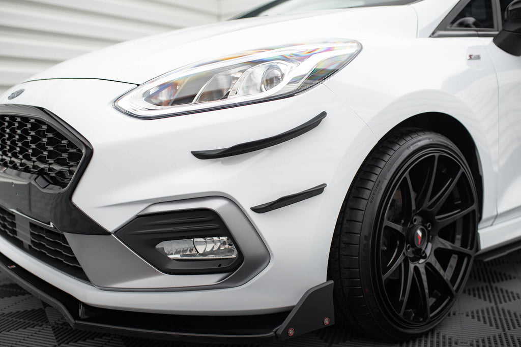 Maxton Design Stoßstangen Flaps Wings vorne Canards passend für V.3 Ford Fiesta Mk8 ST / ST-Line