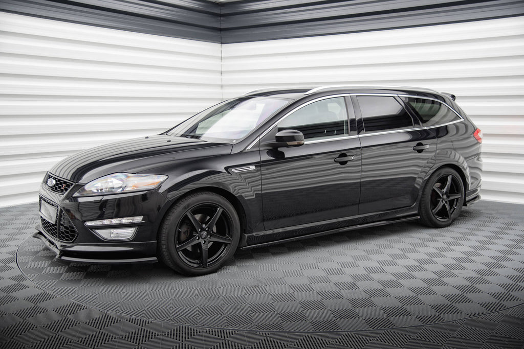 Maxton Design Street+ Seitenschweller Leisten passend für Ford Mondeo ST-Line Limousine Mk4 Facelift schwarz Hochglanz