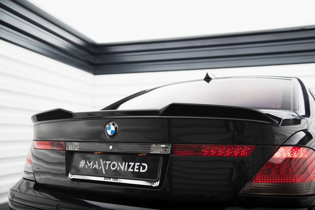 Maxton Design Spoiler CAP 3D passend für BMW 7 E65 schwarz Hochglanz