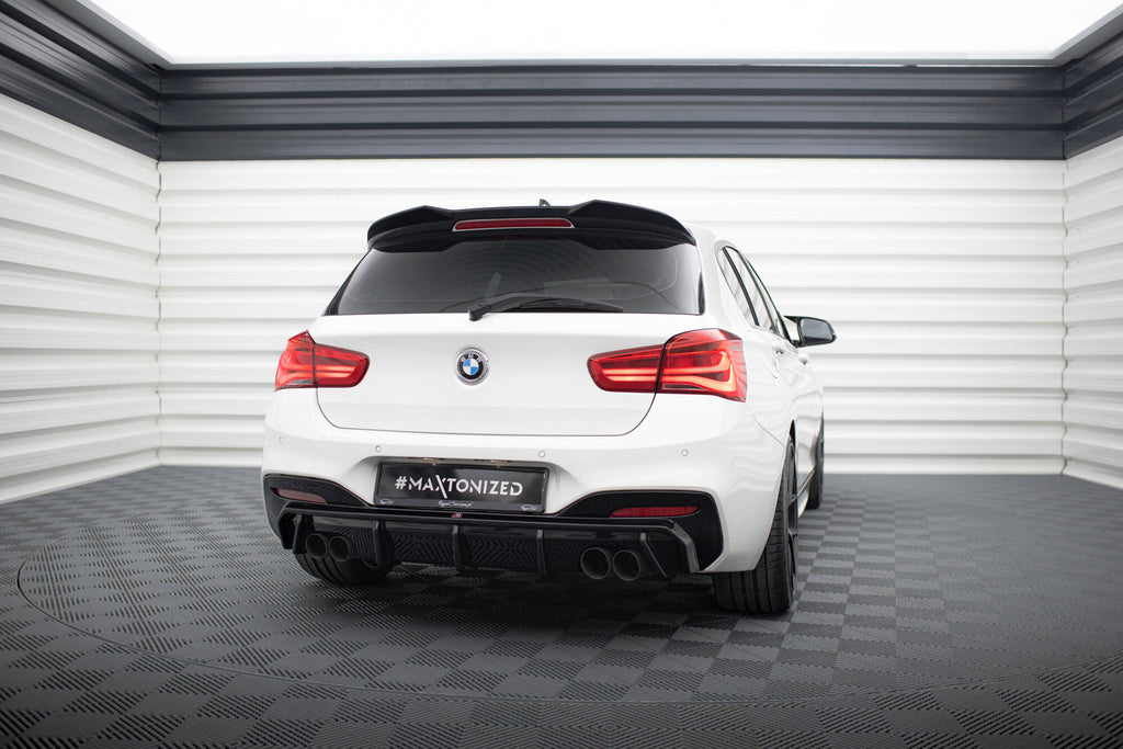 Maxton Design Diffusor Heck Ansatz V.3 passend für BMW 1er M-Paket / M140i F20 Facelift (Doppelauspuff li. re.)