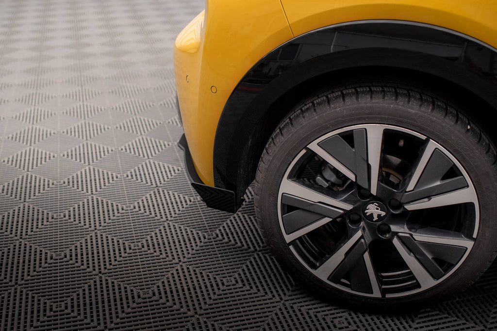 Maxton Design Street Pro Heck Ansatz Flaps Diffusor + Flaps passend für Peugeot 208 GT Mk2 schwarz Hochglanz