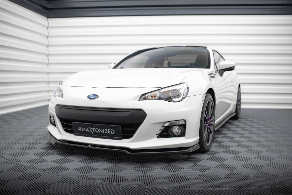 Maxton Design Street+ Spoilerlippe Front Ansatz V.2 passend für Subaru BRZ Mk1 schwarz Hochglanz