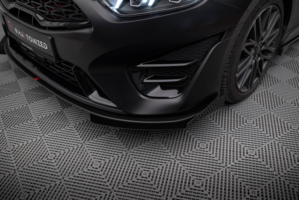 Maxton Design Front Stoßstange Flaps passend für Kia Proceed GT Mk3 Facelift / Ceed GT / GT - Line Mk1 Facelift schwarz Hochglanz