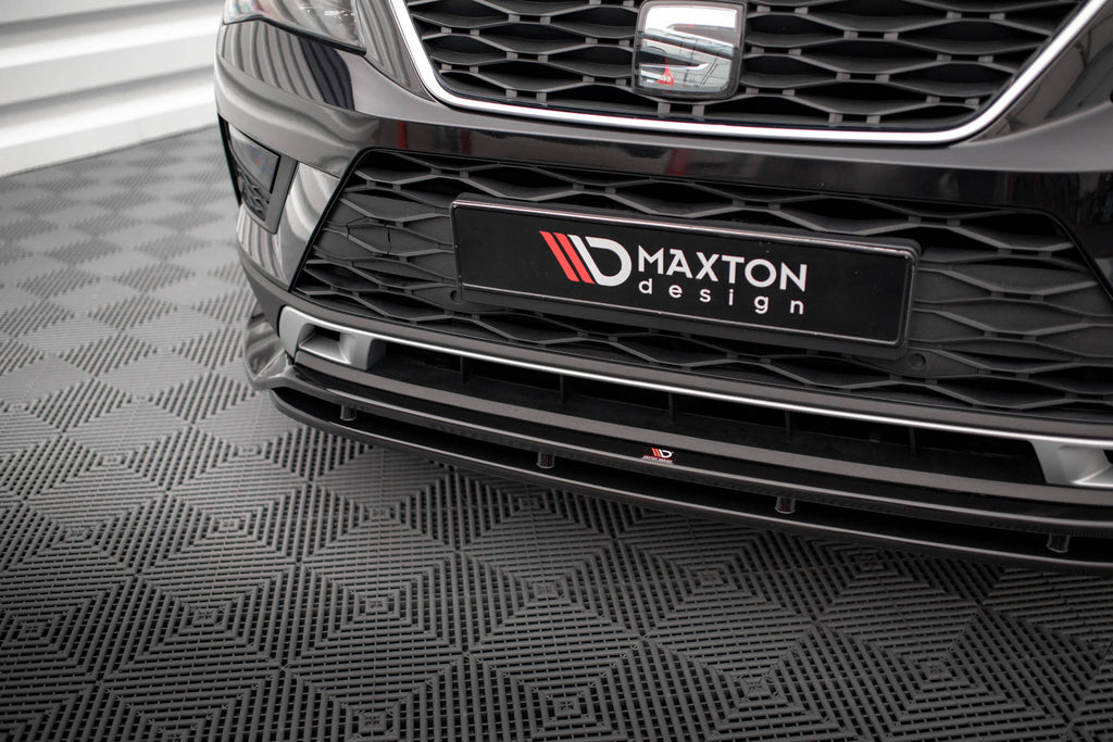Maxton Design Street+ Spoilerlippe Front Ansatz passend für Seat Ateca Mk1 schwarz Hochglanz