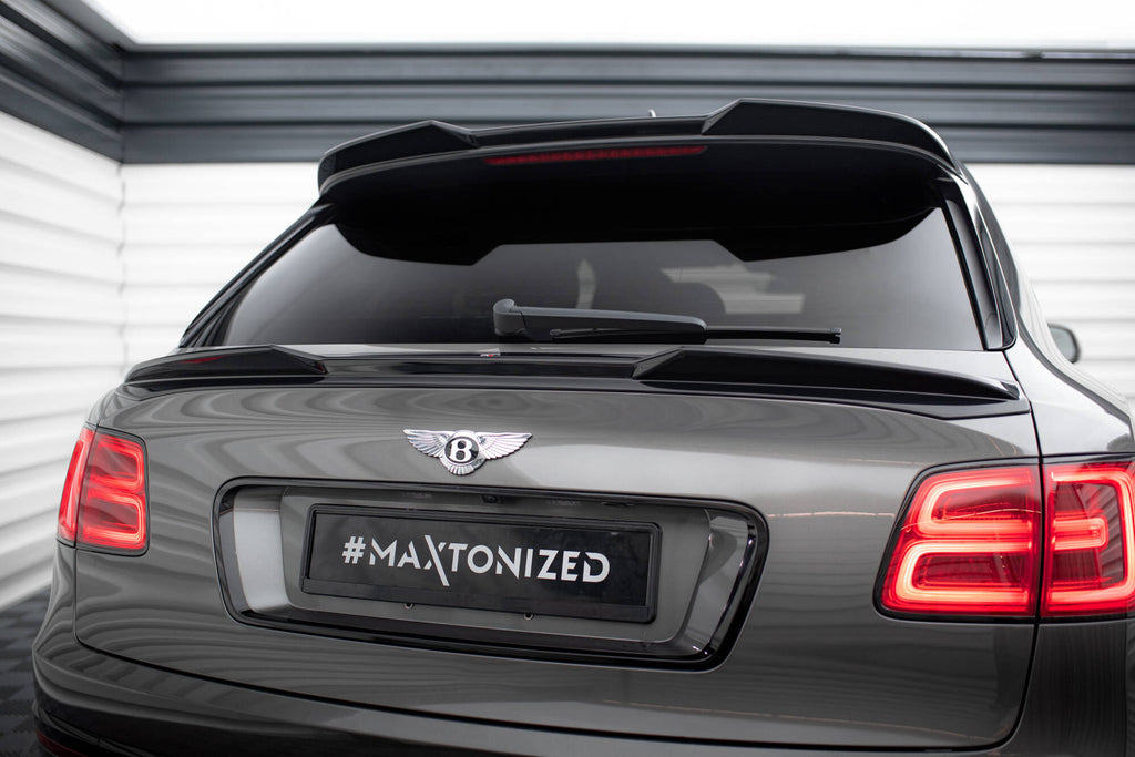 Maxton Design Niedriger Spoiler CAP 3D passend für Bentley Bentayga Mk1 schwarz Hochglanz