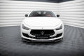 Maxton Design Street+ Spoilerlippe Front Ansatz V.2 passend für Maserati Ghibli Mk3 Facelift schwarz Hochglanz