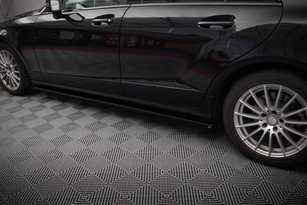 Maxton Design Street+ Seitenschweller Leisten V.2 passend für Mercedes-Benz CLS C218 / C218 Facelift schwarz Hochglanz