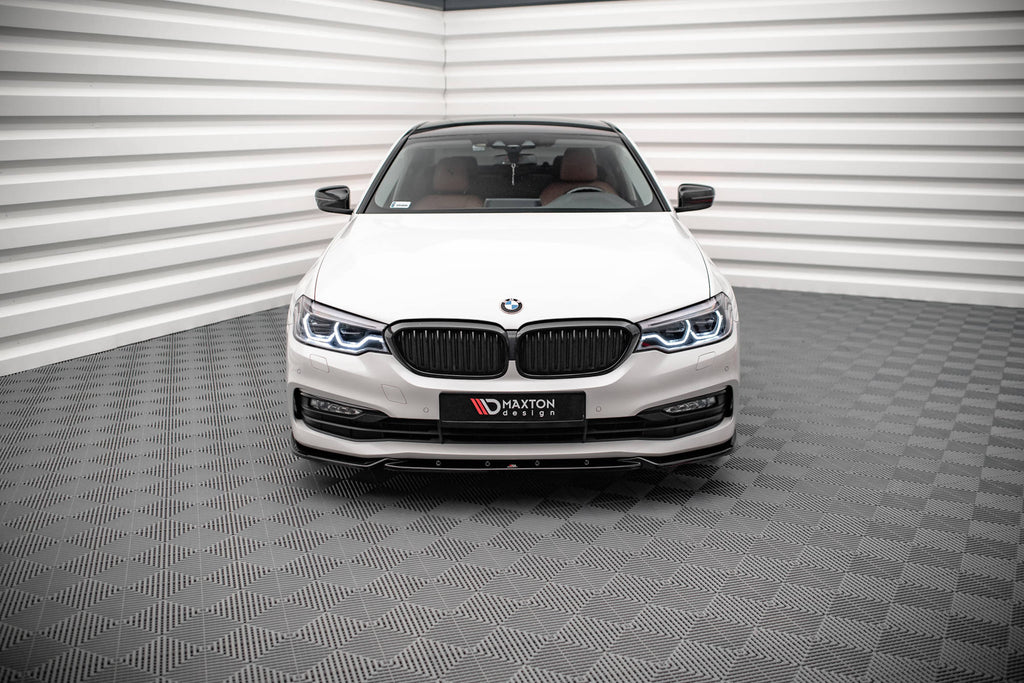 Maxton Design Street+ Spoilerlippe Front Ansatz V.2 passend für BMW 5er G30 / G31 schwarz Hochglanz