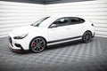 Maxton Design Street+ Seitenschweller Leisten passend für V.1 passend für Hyundai I30 N Mk3 Hatchback / Fastback schwarz Hochglanz