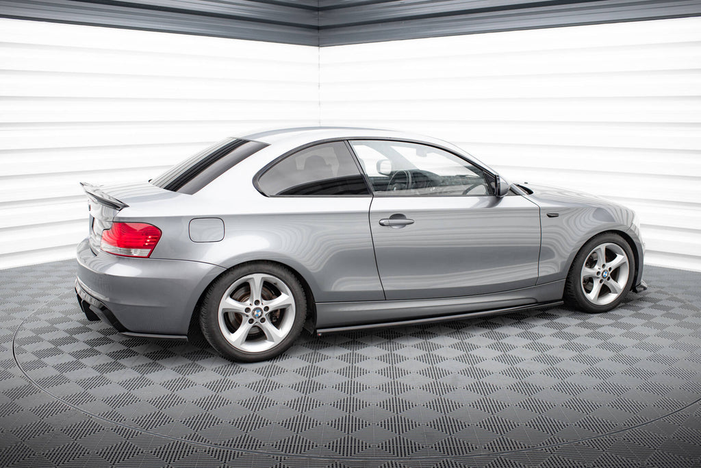 Maxton Design Street+ Seitenschweller Leisten passend für BMW 1er M-Paket E82 schwarz Hochglanz