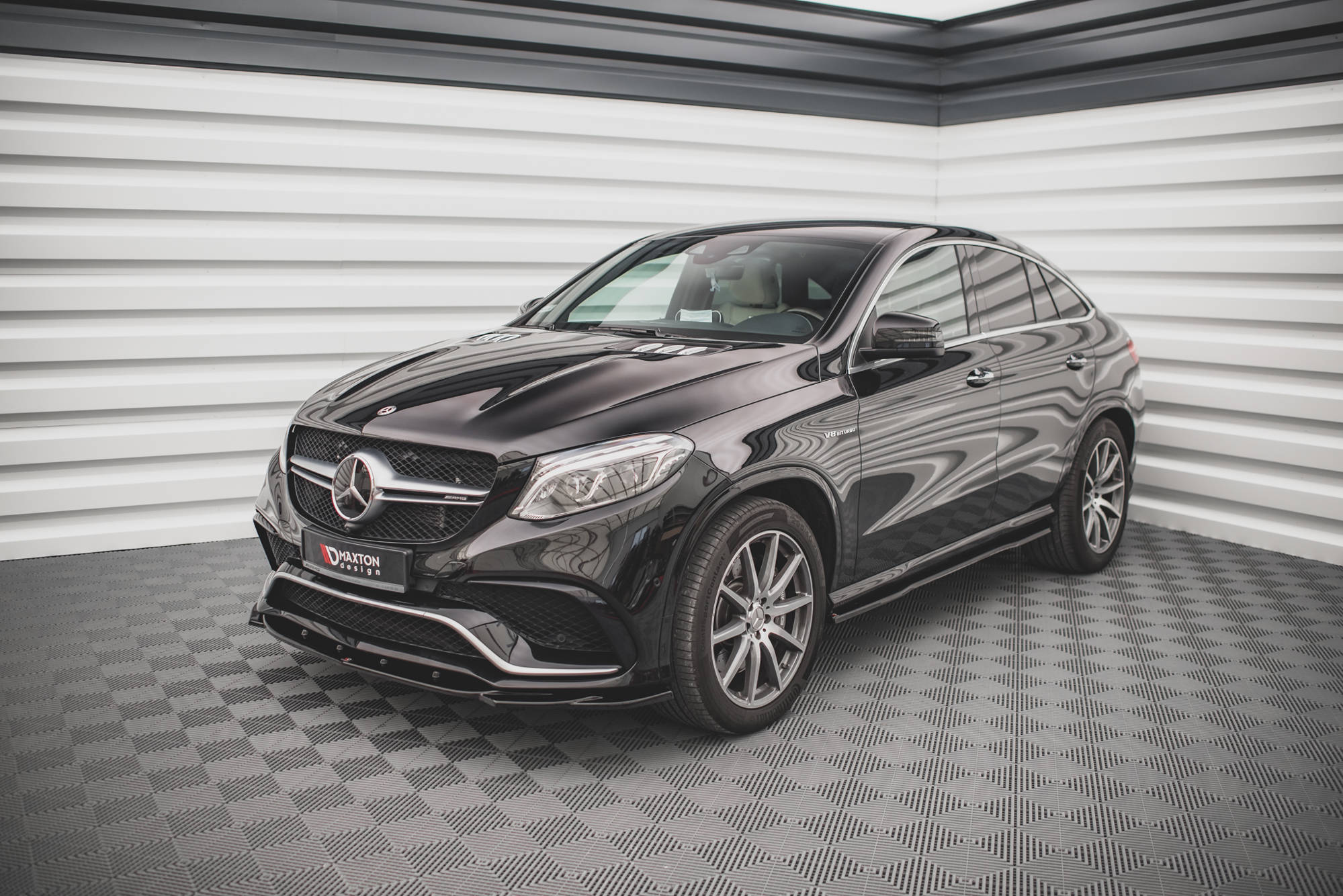 Maxton Design Street+ Seitenschweller Leisten passend für Mercedes-Benz GLE Coupe 63 AMG C292 schwarz Hochglanz