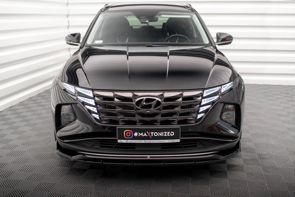Maxton Design Street+ Spoilerlippe Front Ansatz V.2 passend für Hyundai Tucson Mk4 schwarz Hochglanz