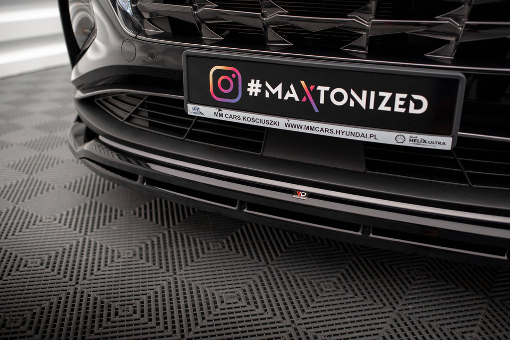 Maxton Design Street+ Spoilerlippe Front Ansatz V.2 passend für Hyundai Tucson Mk4 schwarz Hochglanz