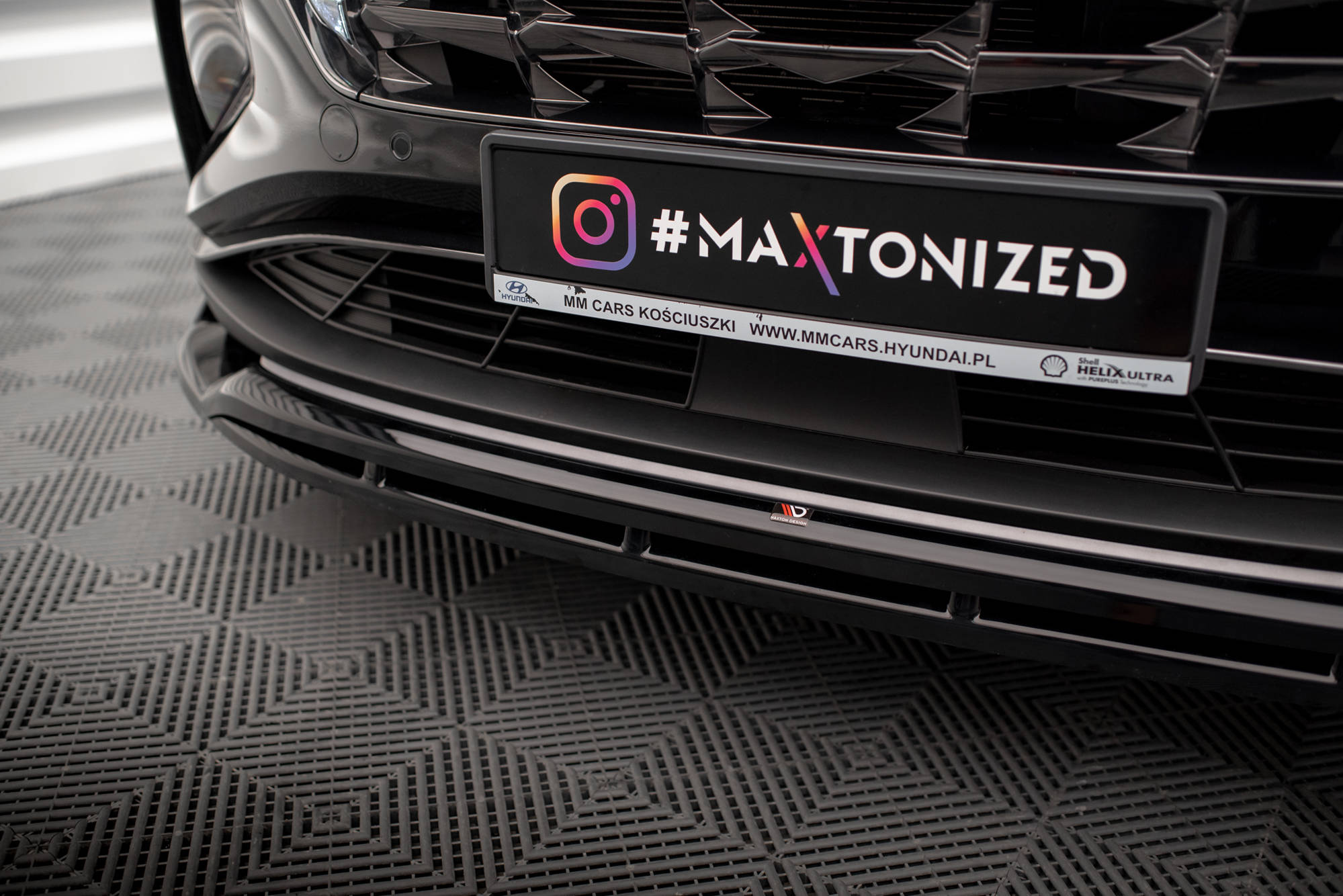 Maxton Design Street+ Spoilerlippe Front Ansatz V.2 passend für Hyundai Tucson Mk4 schwarz Hochglanz