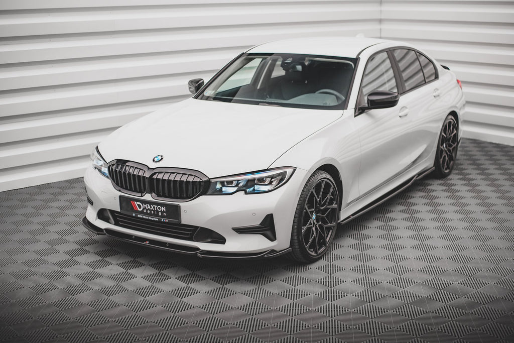Maxton Design Street+ Spoilerlippe Front Ansatz V.2 passend für BMW 3er G20 / G21 schwarz Hochglanz