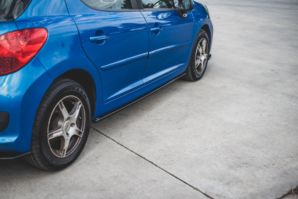 Maxton Design Street+ Seitenschweller Leisten passend für Peugeot 207 Sport schwarz Hochglanz