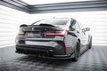 Maxton Design Heck Ansatz Flaps Diffusor V.3 passend für CSL Look BMW M3 Limousine / Touring G80 / G81 schwarz Hochglanz