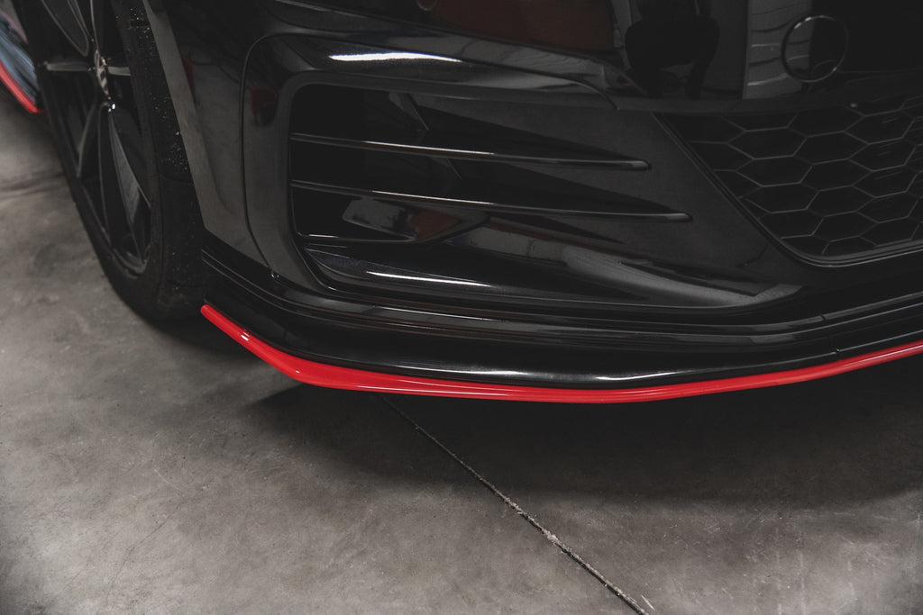 Maxton Design Street+ Spoilerlippe Front Ansatz passend für VW Golf 7 GTI TCR schwarz Hochglanz