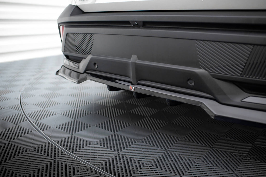 Maxton Design Street+ Mittlerer Diffusor RACE passend für Peugeot 408 Mk1 schwarz Hochglanz