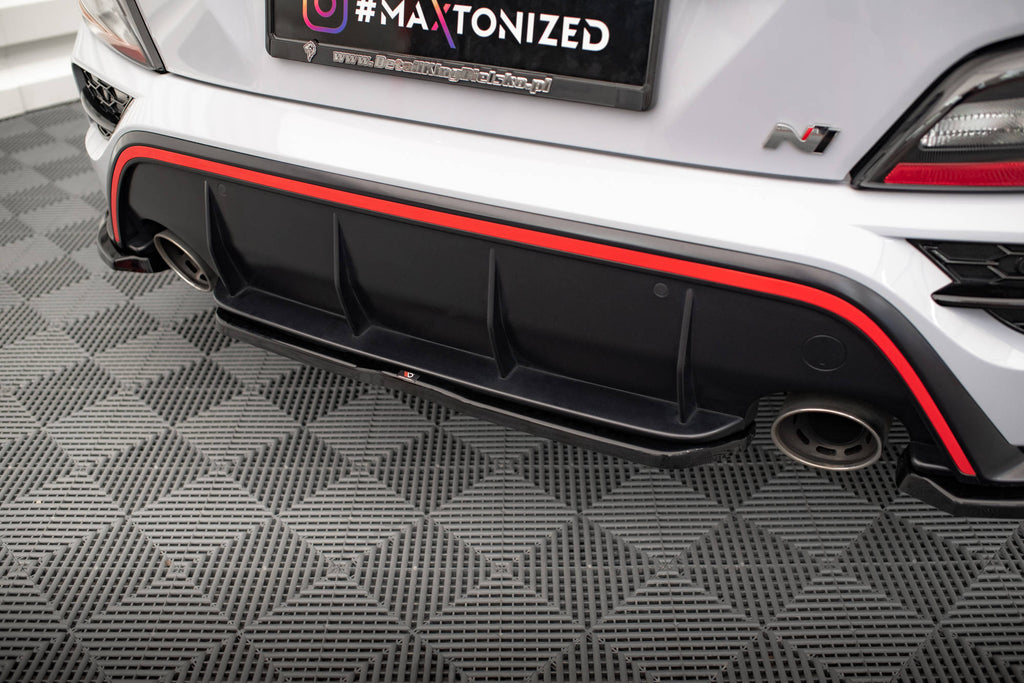 Maxton Design Heckansatz Hyundai Kona N Mk1 schwarz Hochglanz für Hyundai Kona Mk1