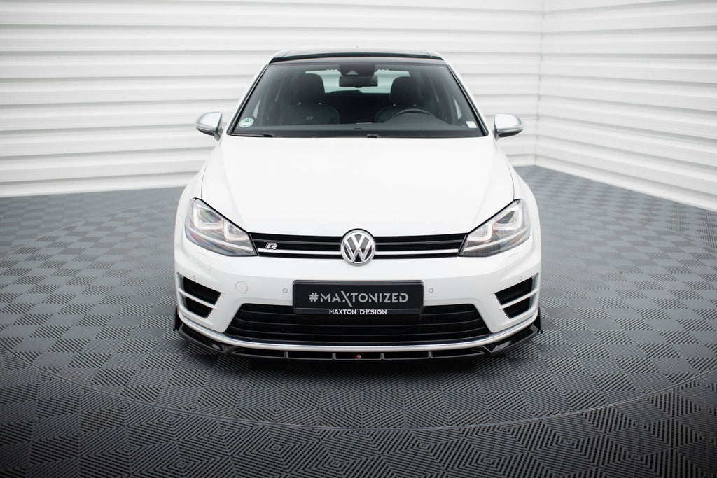 Maxton Design Street+ Spoilerlippe Front Ansatz V.5 + Flaps passend für VW Golf R / R-Line Mk7