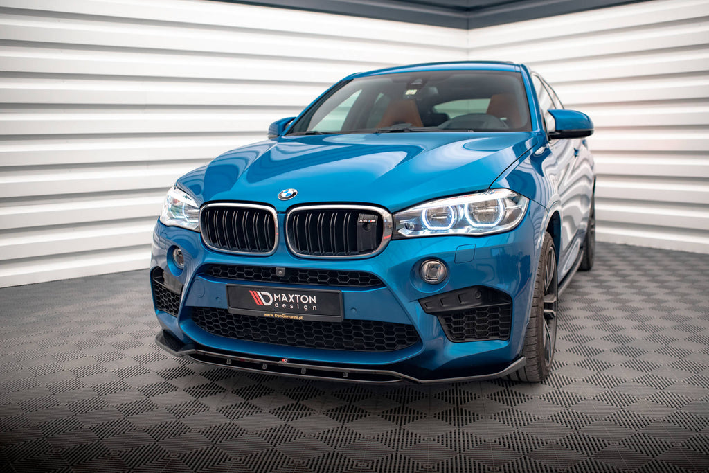 Maxton Design Street+ Spoilerlippe Front Ansatz V.2 passend für BMW X5 M F85 / X6 M F86 schwarz Hochglanz