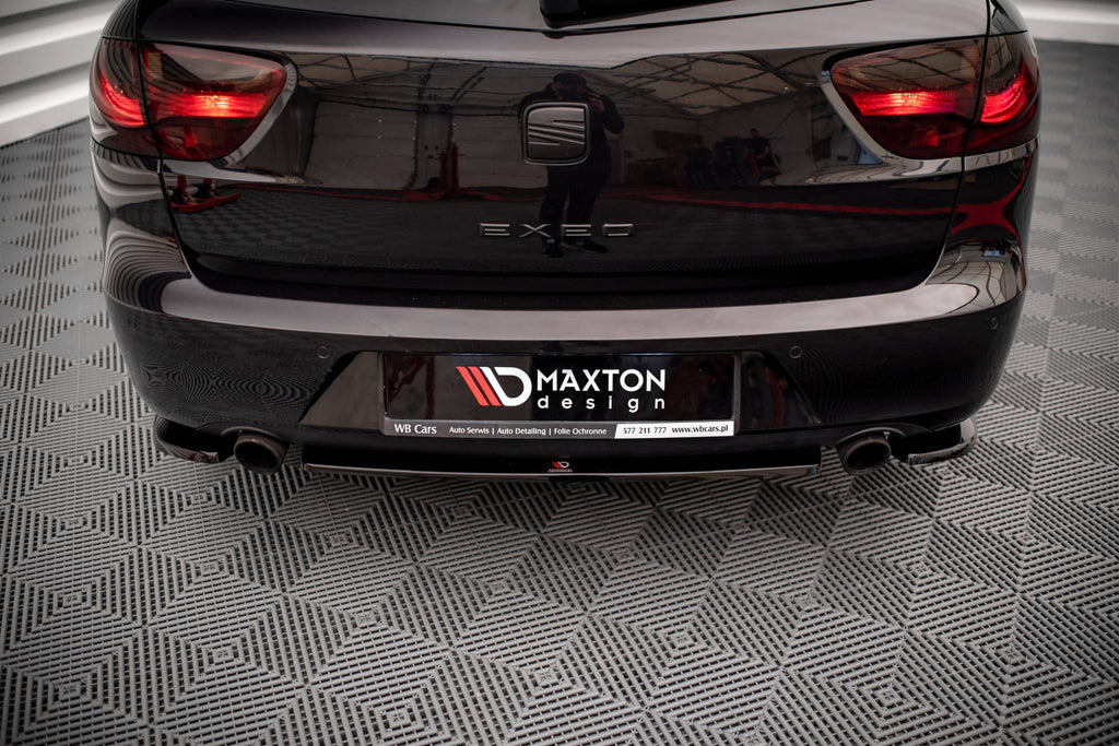 Maxton Design Heckansatz Seat Exeo schwarz Hochglanz für Seat Exeo Limousine