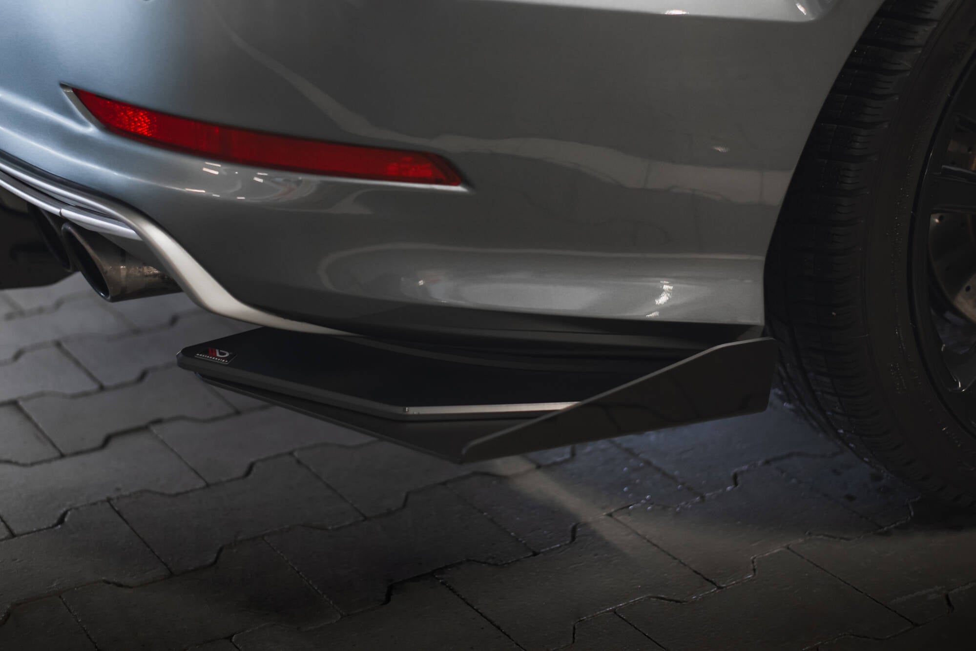 Maxton Design Street Pro Heck Ansatz Flaps Diffusor + Flaps passend für Audi S3 Limousine 8V schwarz Hochglanz