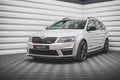 Maxton Design Street+ Spoilerlippe Front Ansatz V.4 passend für Skoda Octavia RS Mk3 schwarz Hochglanz