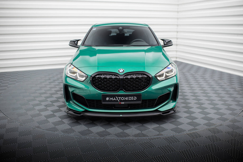 Maxton Design Street+ Spoilerlippe Front Ansatz V.1 passend für0 BMW M135i F40 schwarz Hochglanz für BMW 1er F40