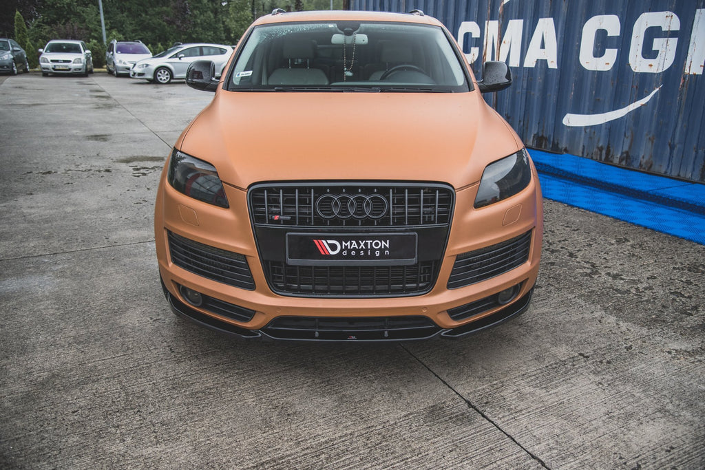 Maxton Design Street+ Spoilerlippe Front Ansatz passend für Audi Q7 S-Line Mk.1 schwarz Hochglanz