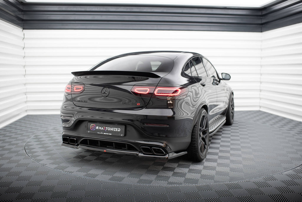 Maxton Design Street+ Mittlerer Diffusor RACE passend für Mercedes-AMG GLC 63 Coupe C253 Facelift schwarz Hochglanz