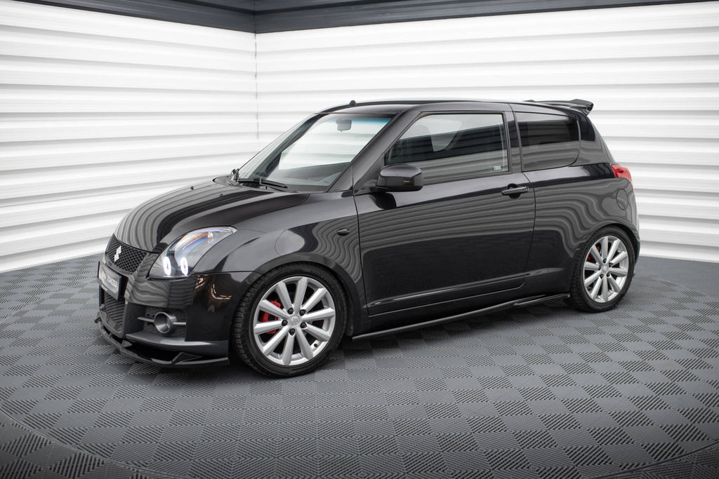 Maxton Design Street+ Seitenschweller Leisten passend für Suzuki Swift Sport Mk4 schwarz Hochglanz