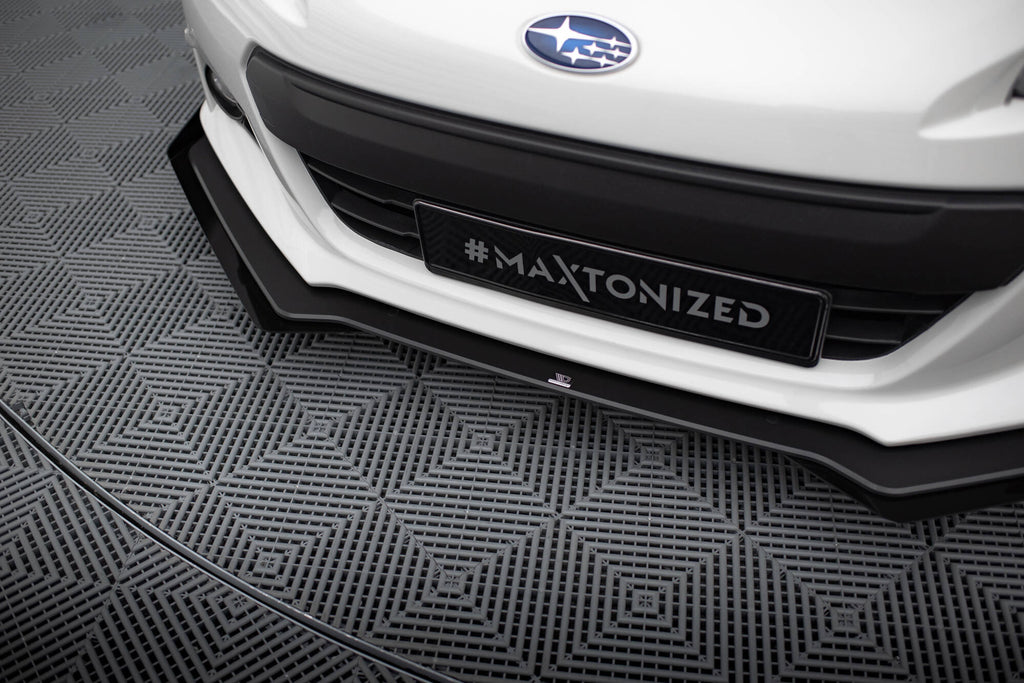 Maxton Design Street Pro Street+ Spoilerlippe Front Ansatz passend für + Flaps passend für V.1 + Flaps Subaru BRZ Mk1 schwarz Hochglanz