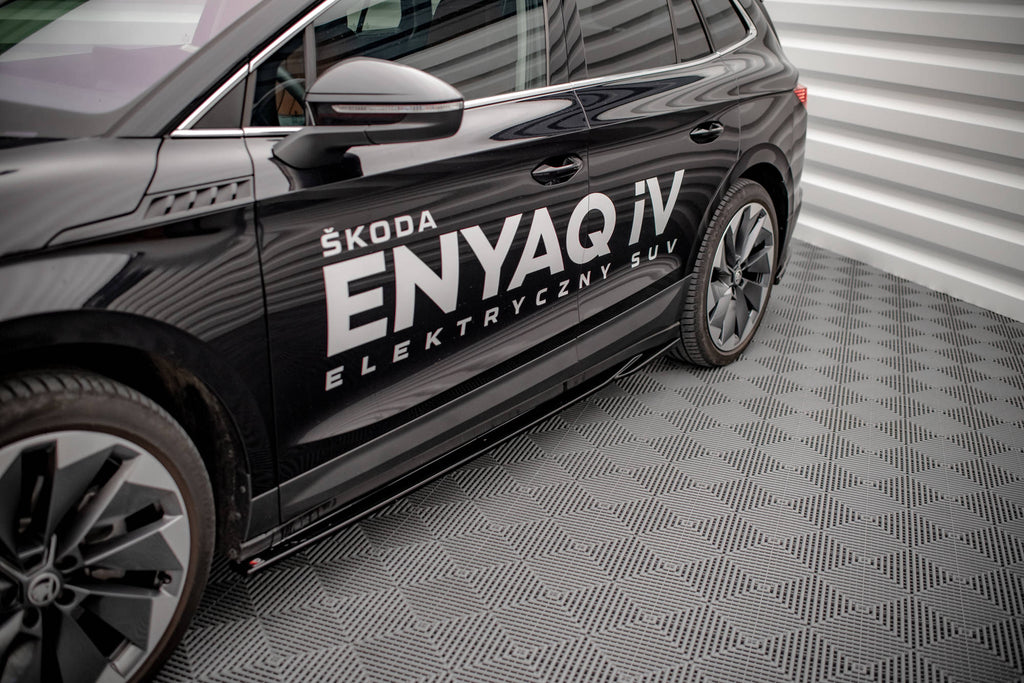 Maxton Design Street+ Seitenschweller Leisten passend für Skoda Enyaq iV schwarz Hochglanz