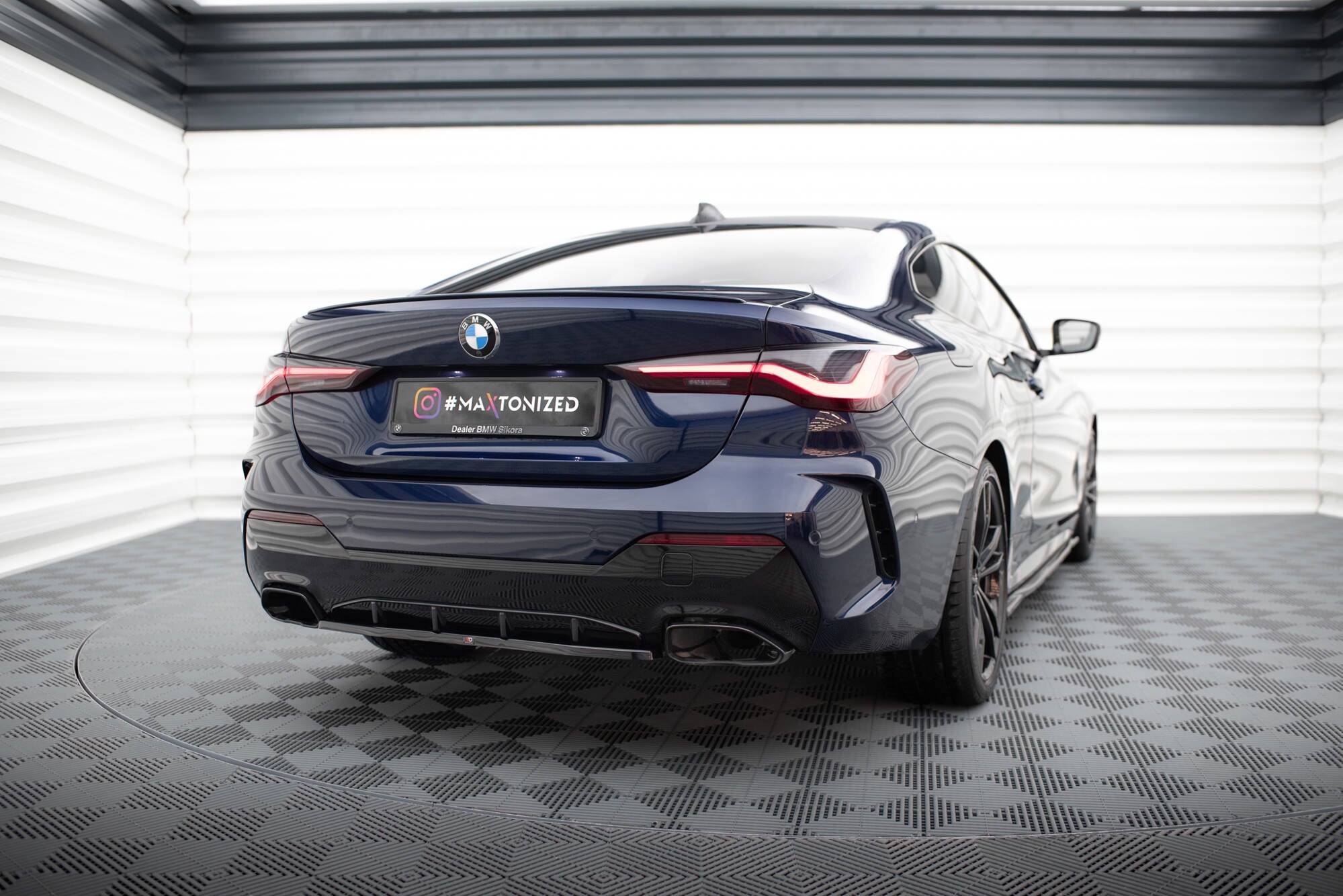 Maxton Design Heckansatz BMW 4er M440i G22 / G23 / G22 Facelift / G23 Facelift schwarz Hochglanz für BMW 4er Coupe